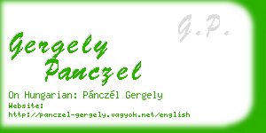 gergely panczel business card