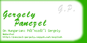 gergely panczel business card